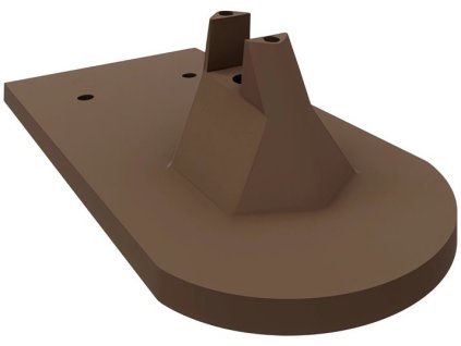 Akusolar střešní taška bobrovka s konzolou, tmavě hnědá RAL 8014