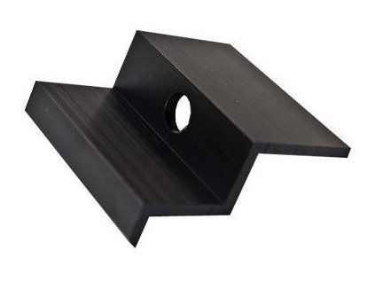 Hliníkový krajní úchyt panelu tvar Z, 41mm, černý