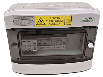 Elektrický rozvaděč pro FVE, 3 stringy, 1 svodič, 1000V DC