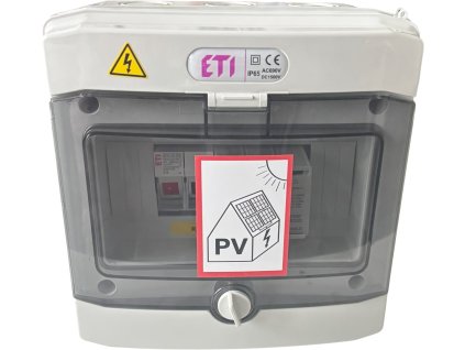 Elektrický rozvaděč pro FVE, 1 string, 1 svodič, 1000V DC