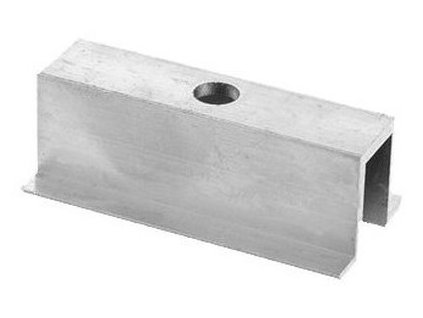 Hliníkový středový úchyt panelů tvar Omega, 50mm