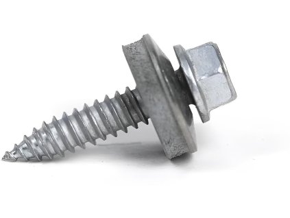 TEX - 5,5x25 samořezný šroub s jemným stoupáním, podložkou a těsnící gumou - A2, 100ks