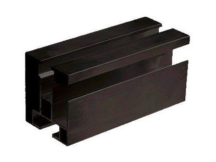 Hliníkový profil HNP1, 40x45 mm, délka 4,3m, černý