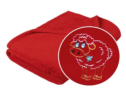 Přikrývka Korall micro s výšivkou