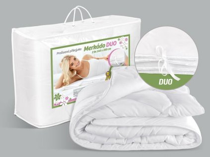Přikrývka Merkádo DUO 1300g - (spojení dvou peřin letní + celoroční peřina)