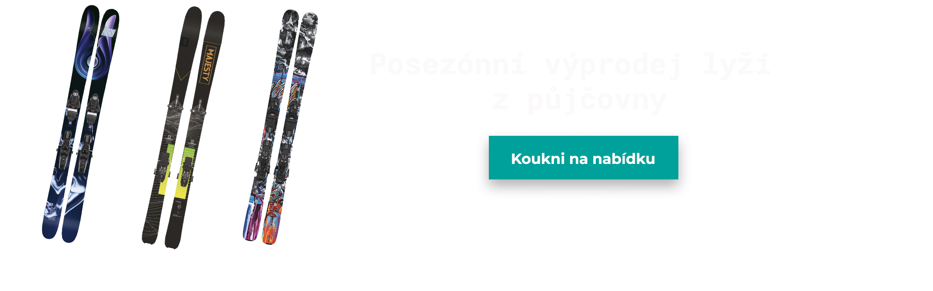 Posezónní výprodej lyží z naší půjčovny