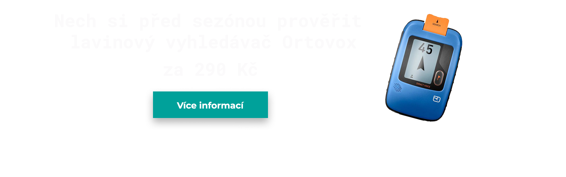 Otestování lavinového vyhledávače Ortovox