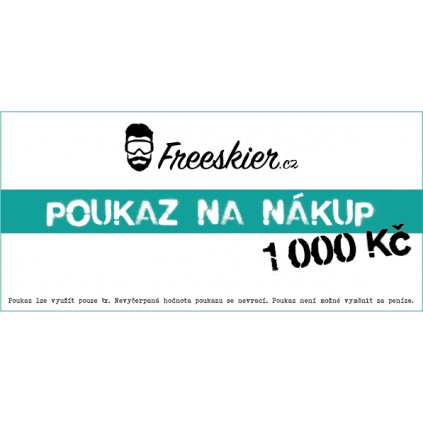 2017 18 Freeskier poukaz na nákup 1000Kč