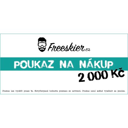 2017 18 Freeskier poukaz na nákup 2000Kč