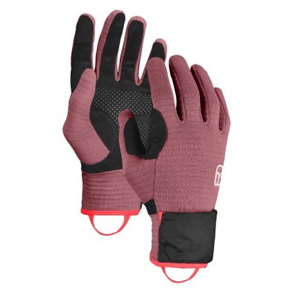 Ortovox Fleece Grid Cover Glove W - mountain rose (Velikost S)