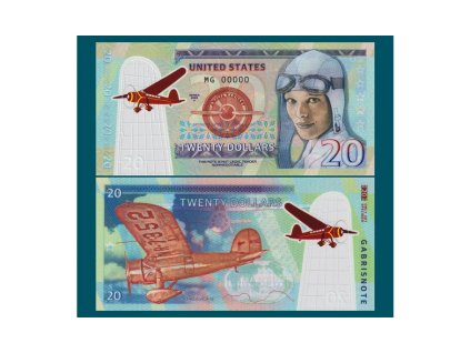 20 dollars Amelia Earhart