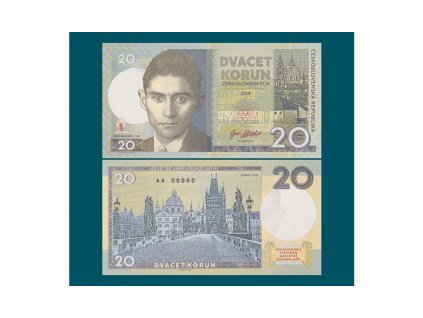 20 korún F. Kafka