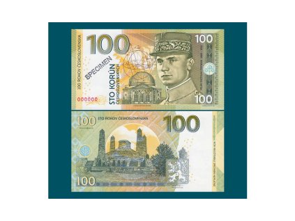 100 korún M. R. Stefanik typ Bradlo