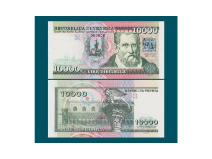 10 000 lire Benátky hologram