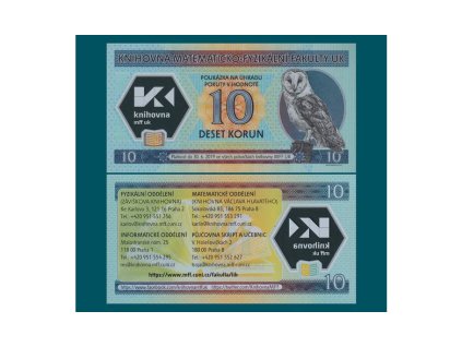 10 korún knižnica MFF UK
