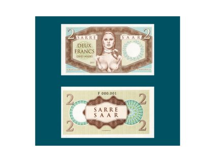 2 francs / mark Saarland