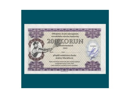 200 korún A.Dvořák nadační fond