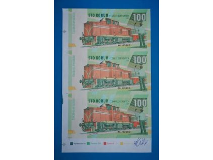 Aršík 100 korún Lokomotíva T426.0
