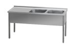 Stůl mycí dvoudřez MSDOL 140x70x90