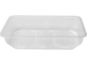 Vanička hranatá průhledná PP