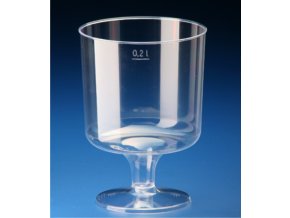 Kelímek krystal na stopce 0,2 l, 10 ks