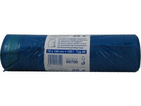 Pytle zatahovací modré LDPE, 70 x 100 cm, typ 60, 25 ks
