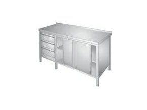 Pracovní stůl zásuvkový uzavřený hloubka 600 mm