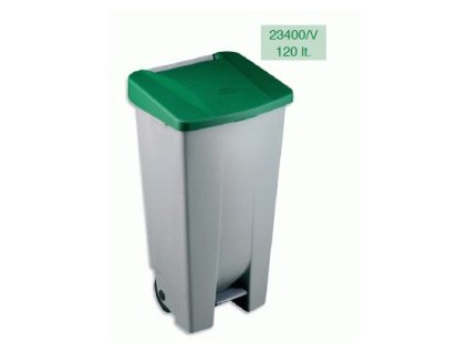 Odpadkový koš s kolečky nášlapný 120l