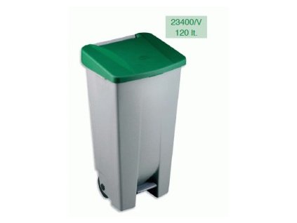 Odpadkový nášlapný+kolečka 120L  1423400