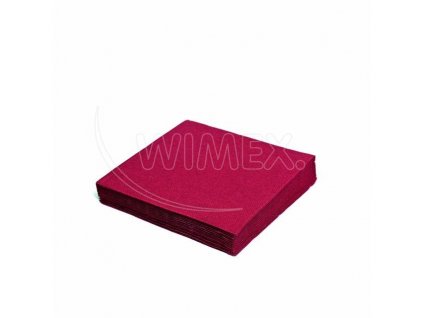 Ubrousky 1vrstvé 33x33 bordo 100ks  0170508