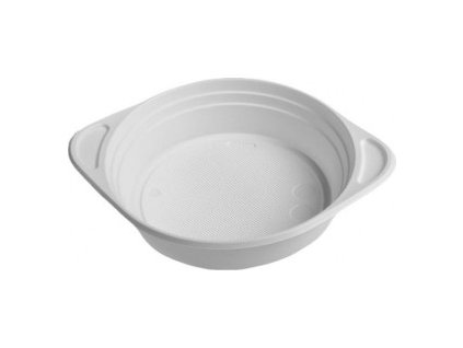Miska (PP) s oušky bílá Ø156mm 350ml [100 ks]