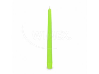 Svíčka kónická ⌀23x245mm žlutozelená 10ks