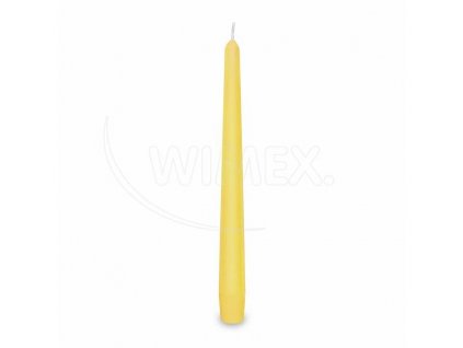 Svíčka kónická 245mm žlutá 10ks  0131105