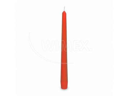 Svíčka kónická ⌀23x245mm červená 10ks