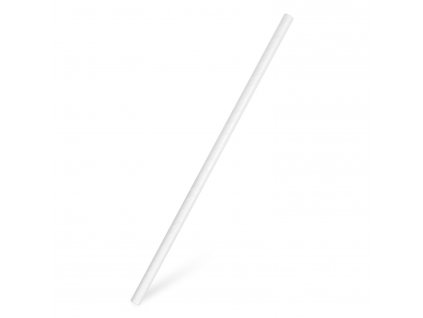 Slámka papírová JUMBO bílá 25cm, ⌀8mm 100ks