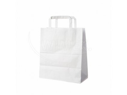 Papírová taška 22+10 x 28 cm 250 ks bílá