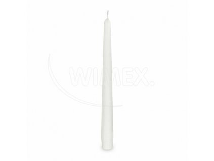 Svíčka kónická ⌀23x245mm bílá 10ks