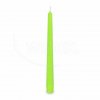 Svíčka kónická ⌀23x245mm žlutozelená 10ks