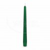 Svíčka 24cm tmavě zelená 10ks