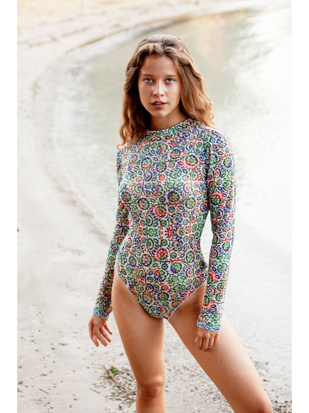 Turtleneck printed Bodysuit - JANA GAVALCOVA fashion designer Turtleneck printed Bodysuit - JANA GAVALCOVA fashion designer