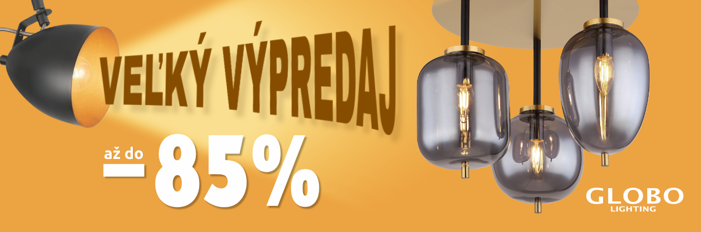 Veľký výpredaj svietidiel Globo, zľava až 85%