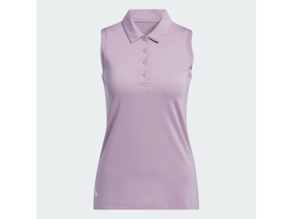 Ultimate365 Solid Sleeveless Polo Shirt Purple IP8685 01 laydown