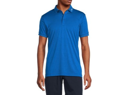 J.Lindeberg KV Regular Fit pánské Polo Lapis Blue Melange L