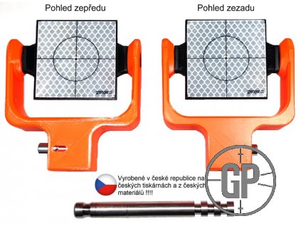 GP0113 Oboustranný štítek v náklopném držáku s trnem