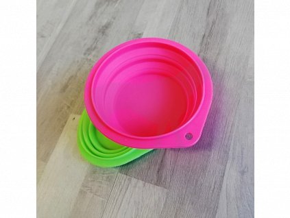 Cestovní miska 14,5 cm/500 ml, silikonová mix barev