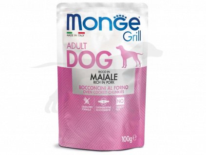 MONGE GRILL kapsička s vepřovým masem pro psy 100 g