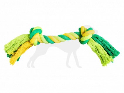 Hračka Uzel HipHop bavlněný 2 knoty limetková, zelená 30 cm