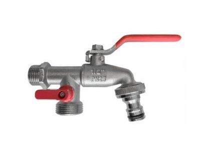 7906 Pakovy ventil s odbockou mosaz