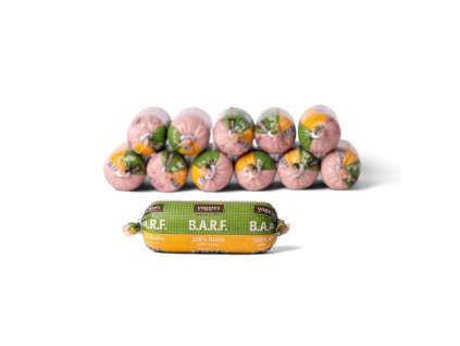 1800 g 12x150g yoggies b a r f 100 kruta s probiotiky