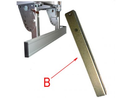 Držák zábran B typ VA 455mm pozink